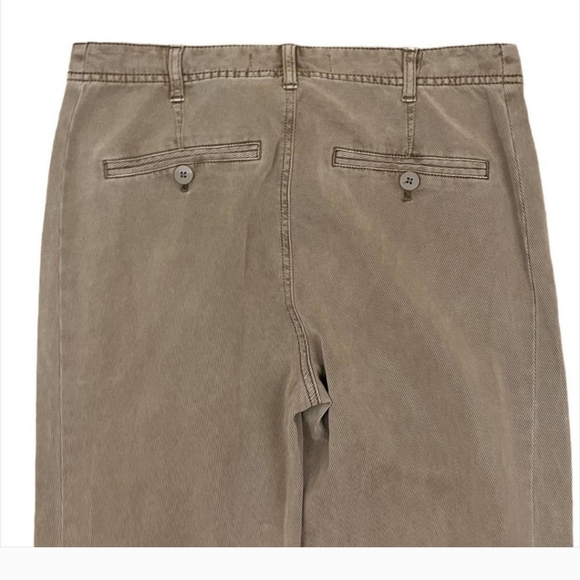 Anthropologie Khaki Tan Button Ankle Utility Pants Size 29T - Picture 6 of 9